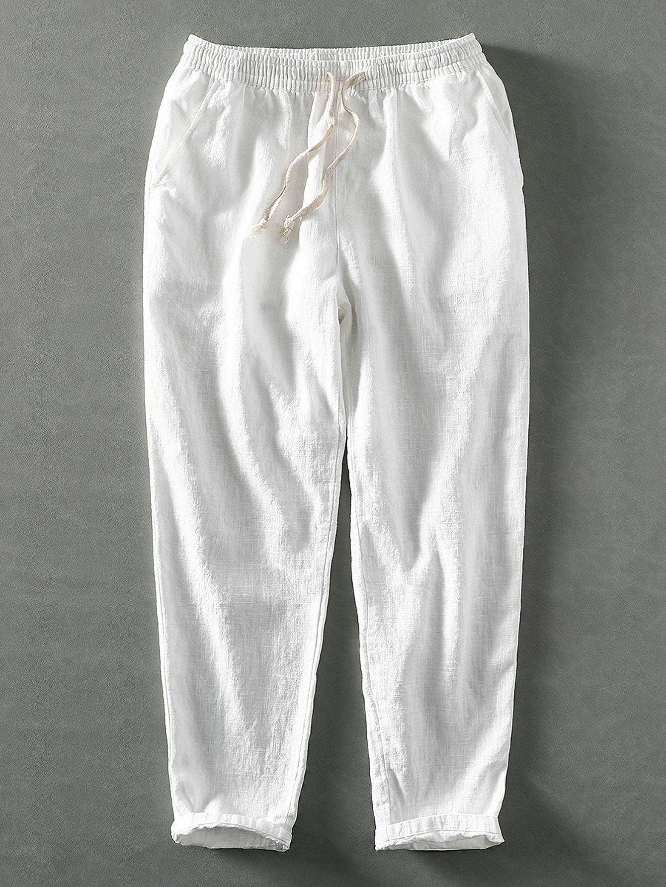 Classic Linen Cotton Cropped Pants