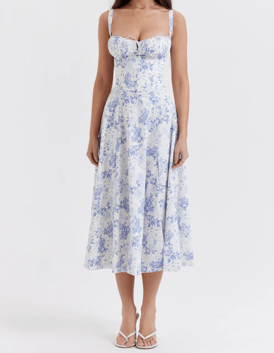 Bianca Milkmaid Midi Dress