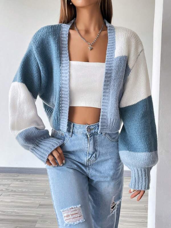 Rua Colorpop Cropped Drop Shoulder Cardigan