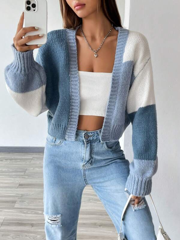 Rua Colorpop Cropped Drop Shoulder Cardigan