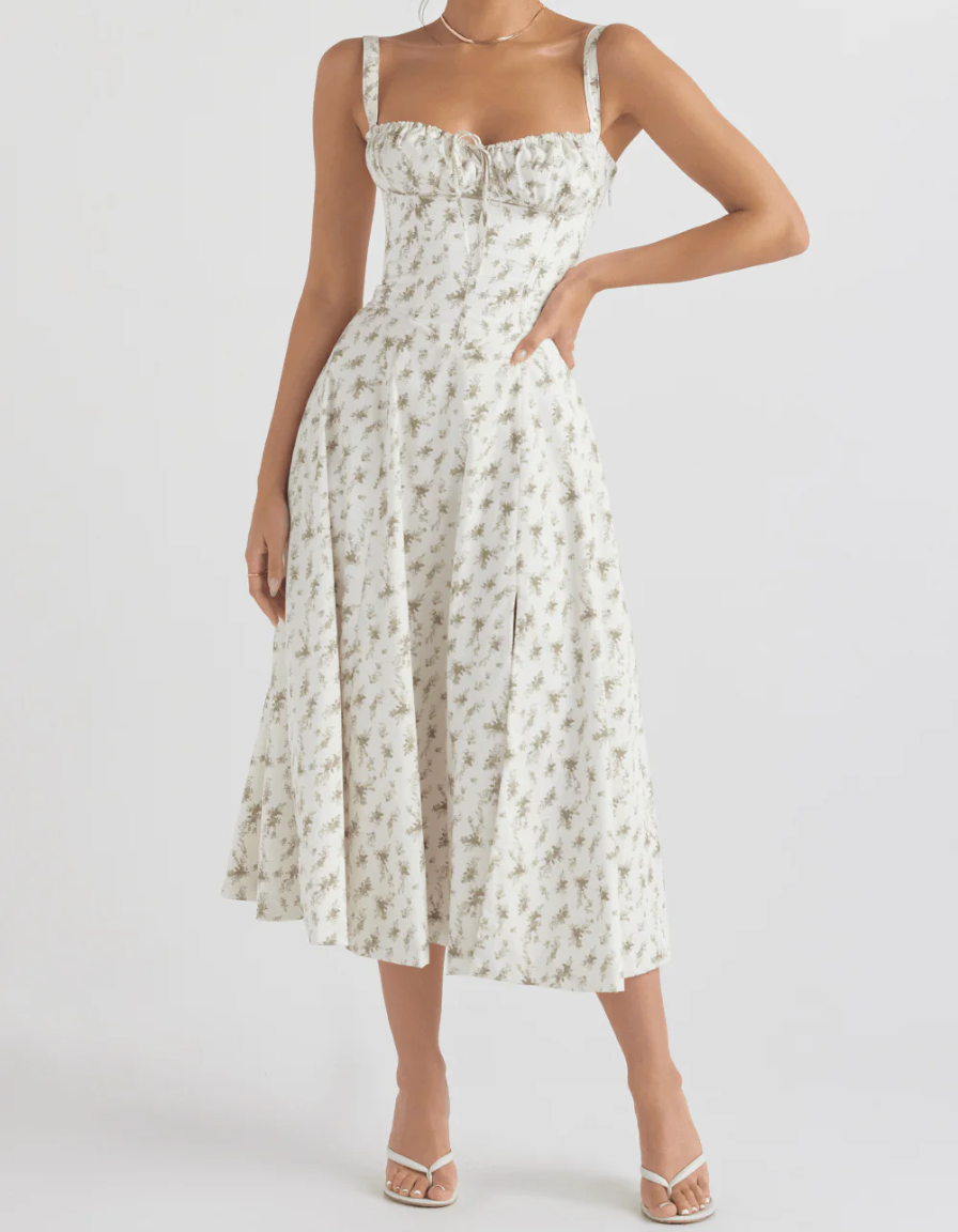 Bianca Milkmaid Midi Dress