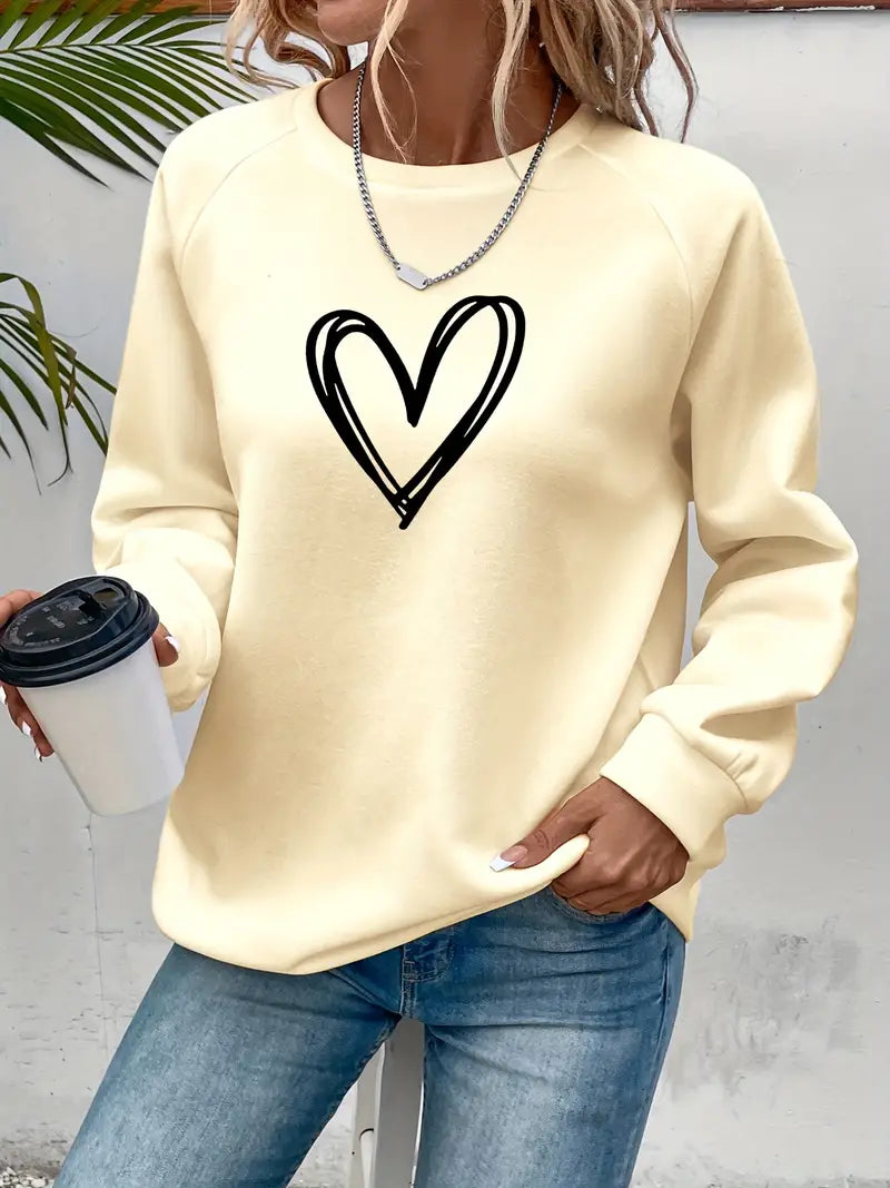 Azula Heart Print Sweater