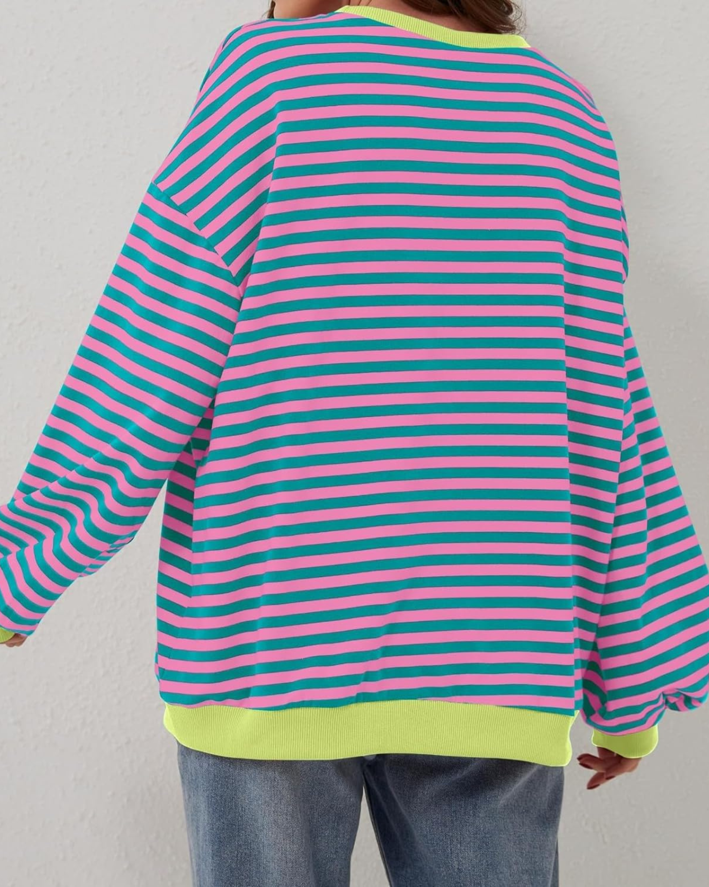 Luna Striped Long Sleeve Sweatshirt