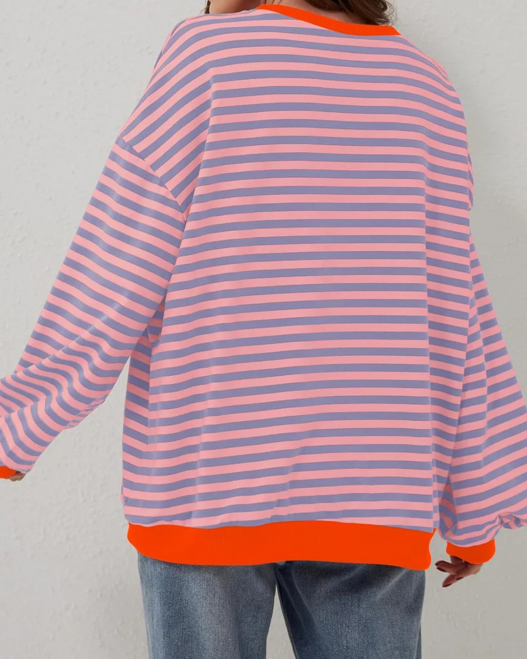 Luna Striped Long Sleeve Sweatshirt