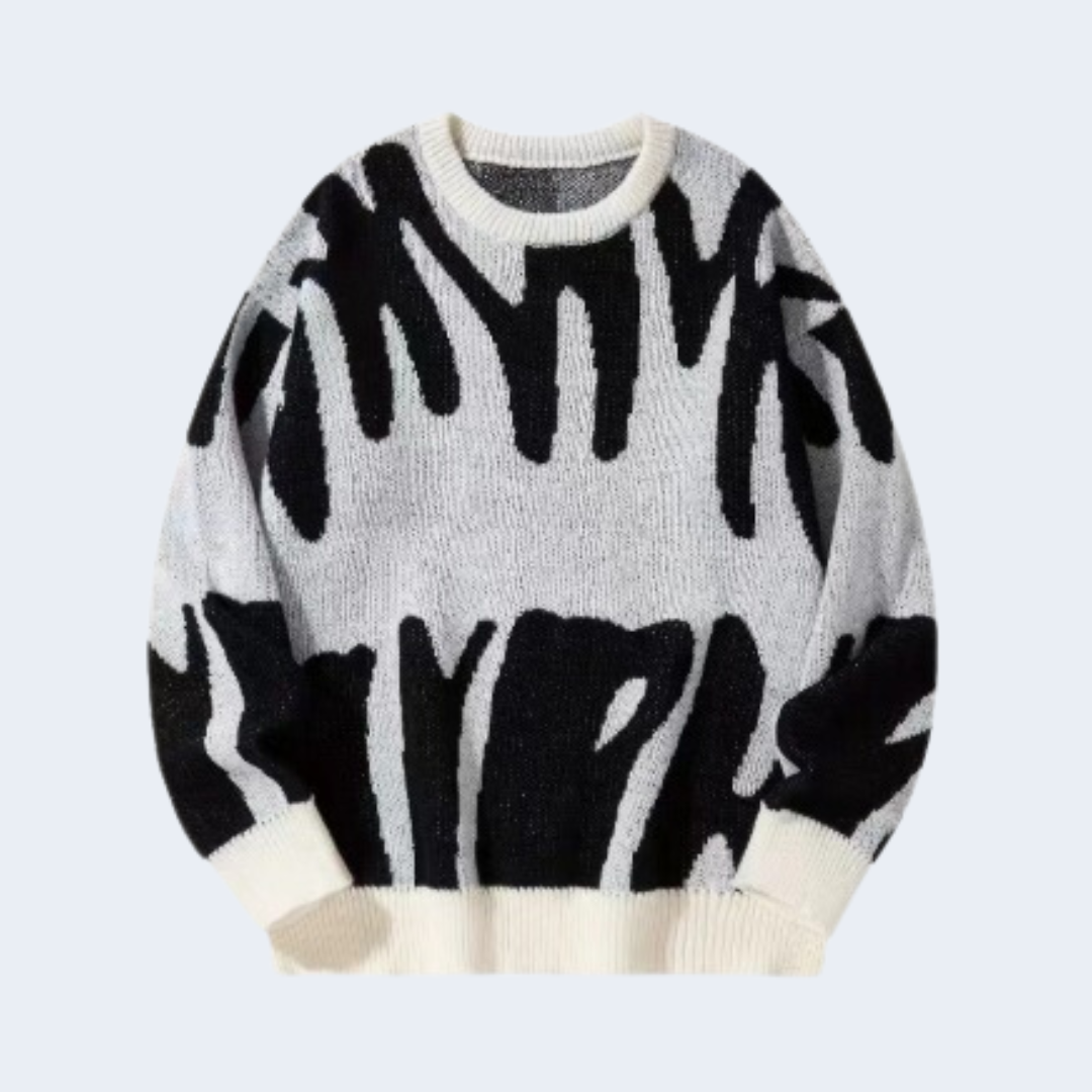 Original Irregular Jacquard Pullover Jumper