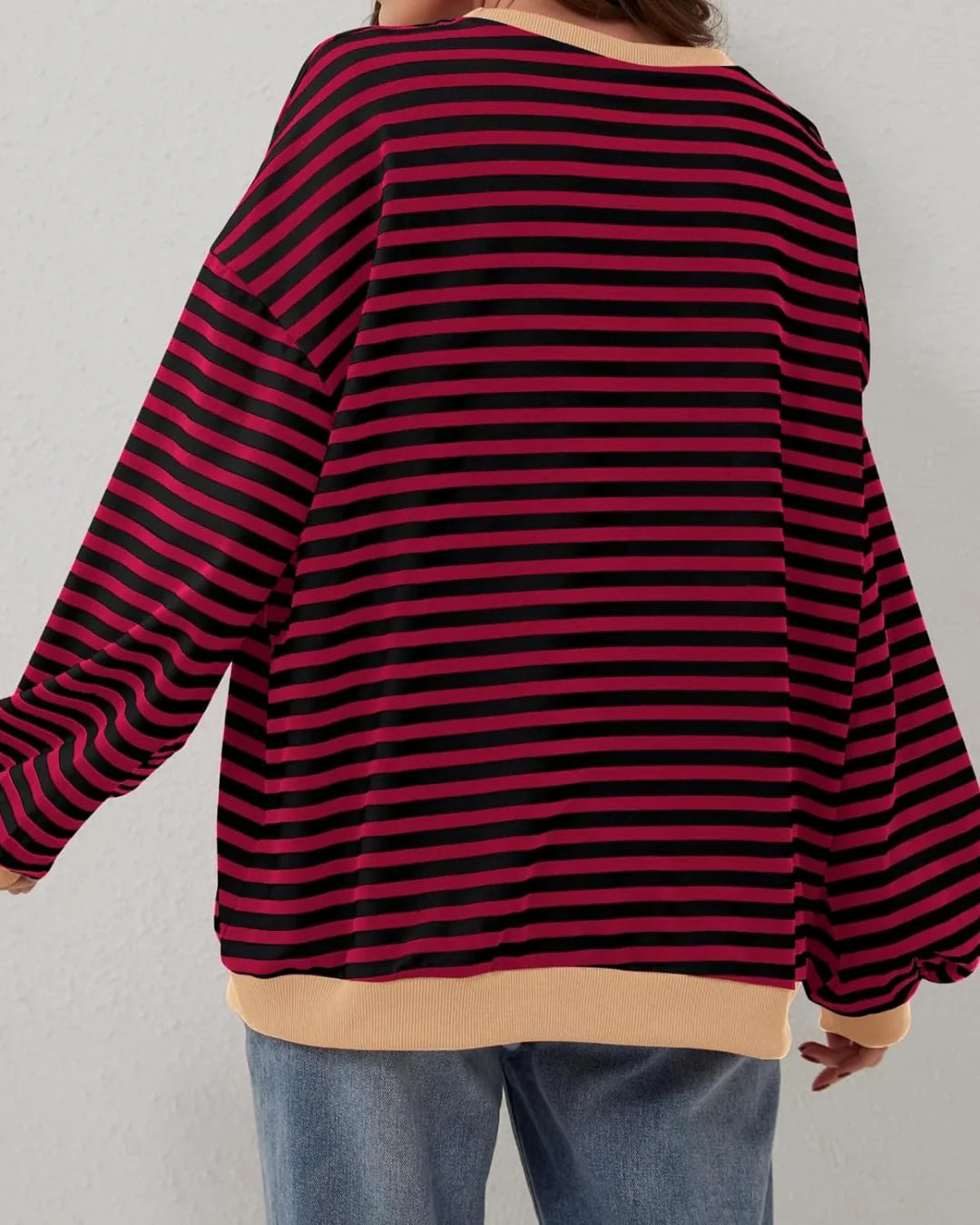 Luna Striped Long Sleeve Sweatshirt