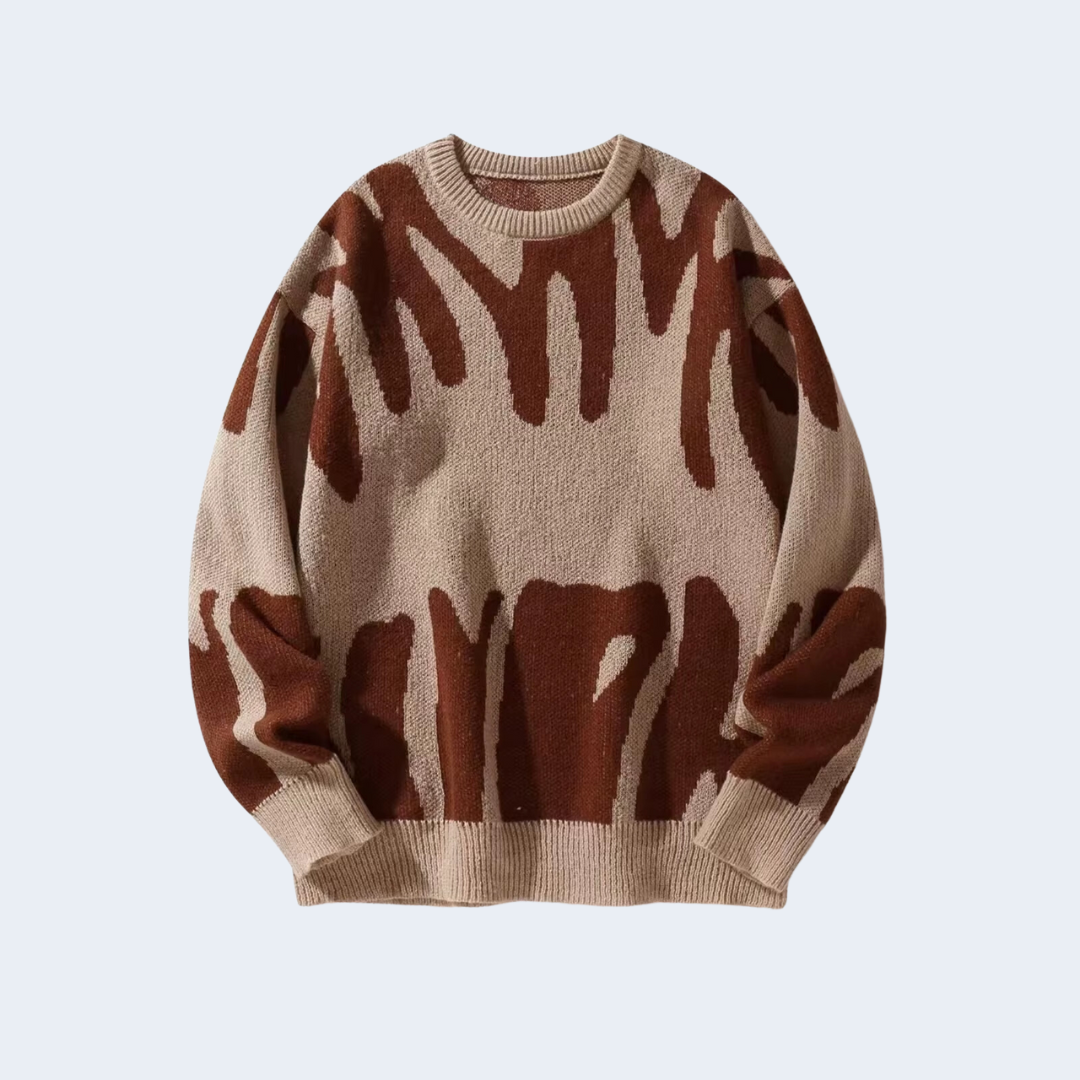 Original Irregular Jacquard Pullover Jumper