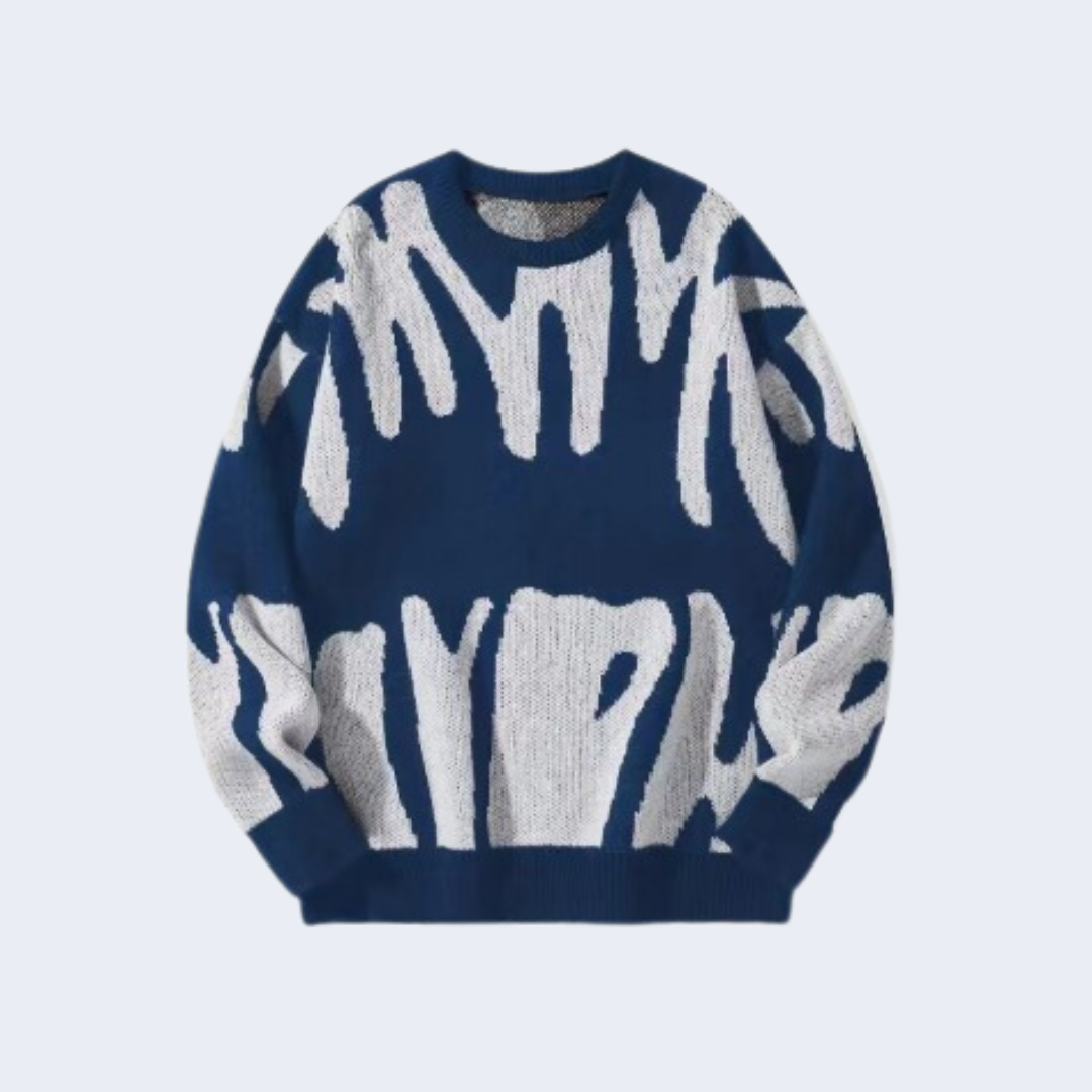 Original Irregular Jacquard Pullover Jumper