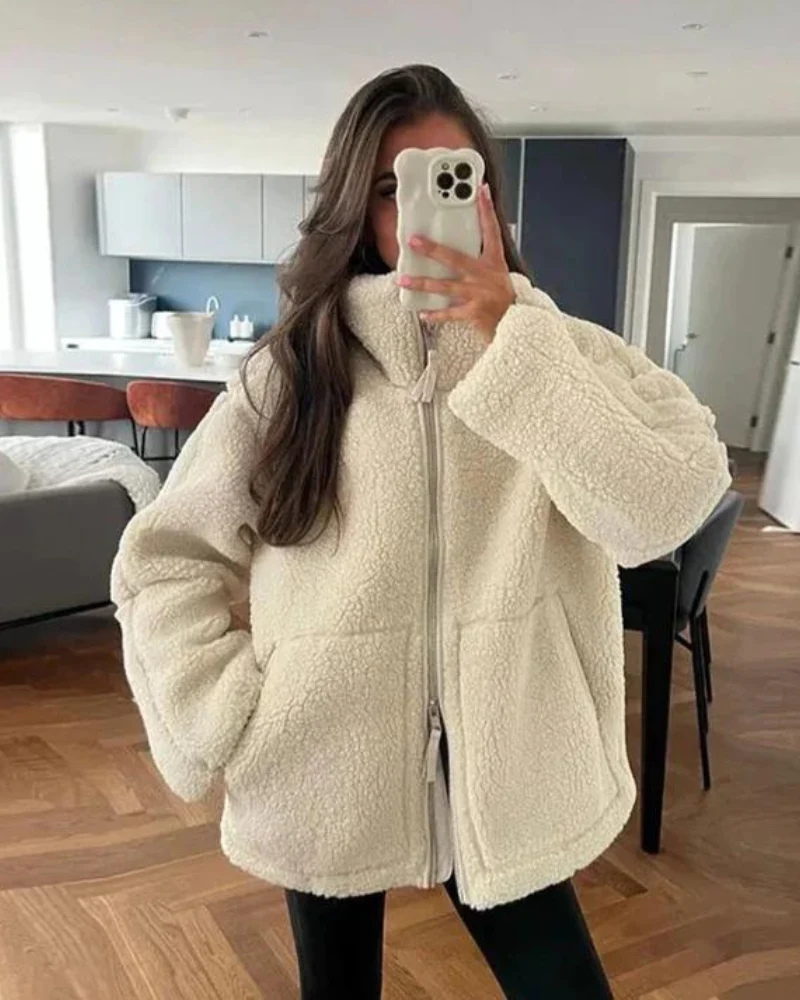 Oversized Polar Fleece Jacket