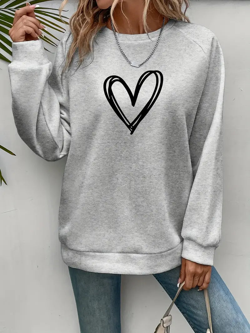 Azula Heart Print Sweater