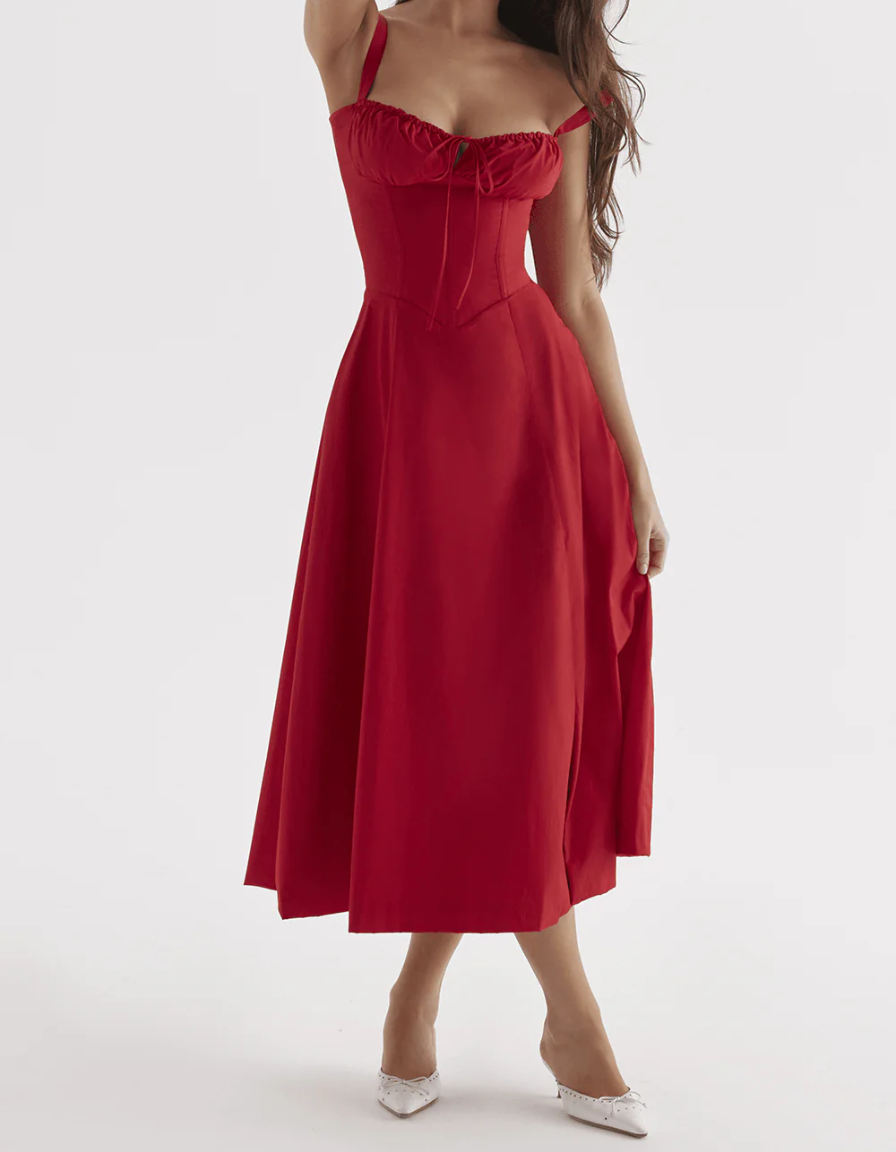 Bianca Milkmaid Midi Dress