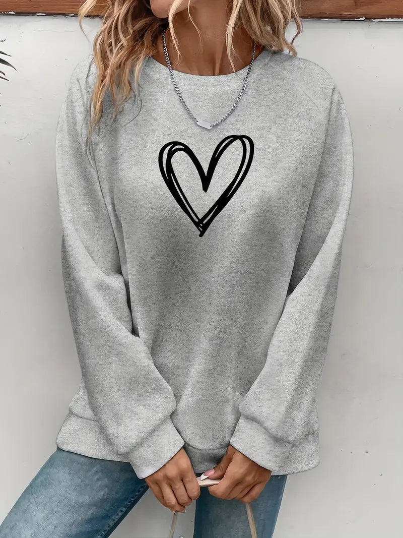 Azula Heart Print Sweater