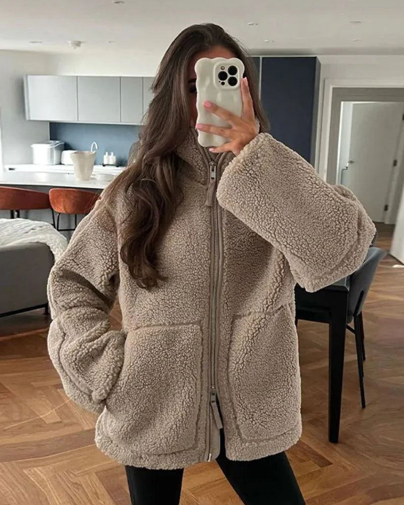 Oversized Polar Fleece Jacket