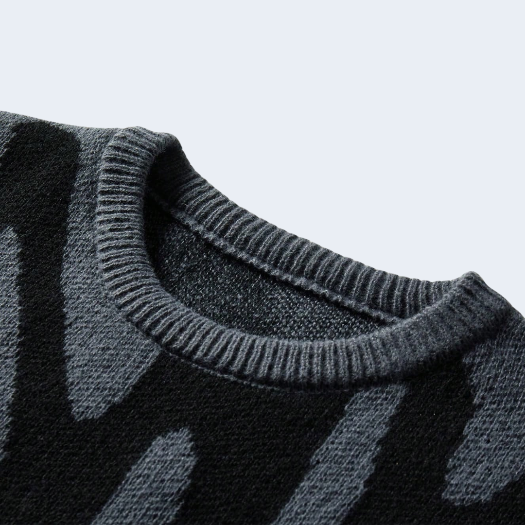 Original Irregular Jacquard Pullover Jumper