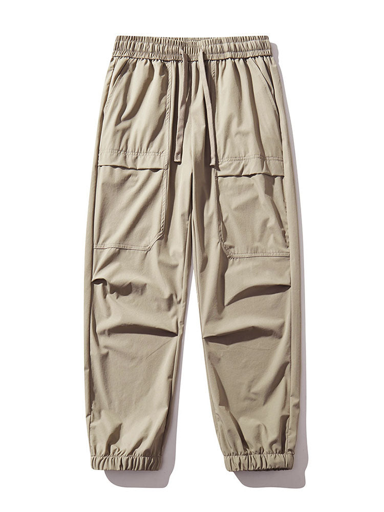 Raydon Elastic Waist Parachute Cargo Pants