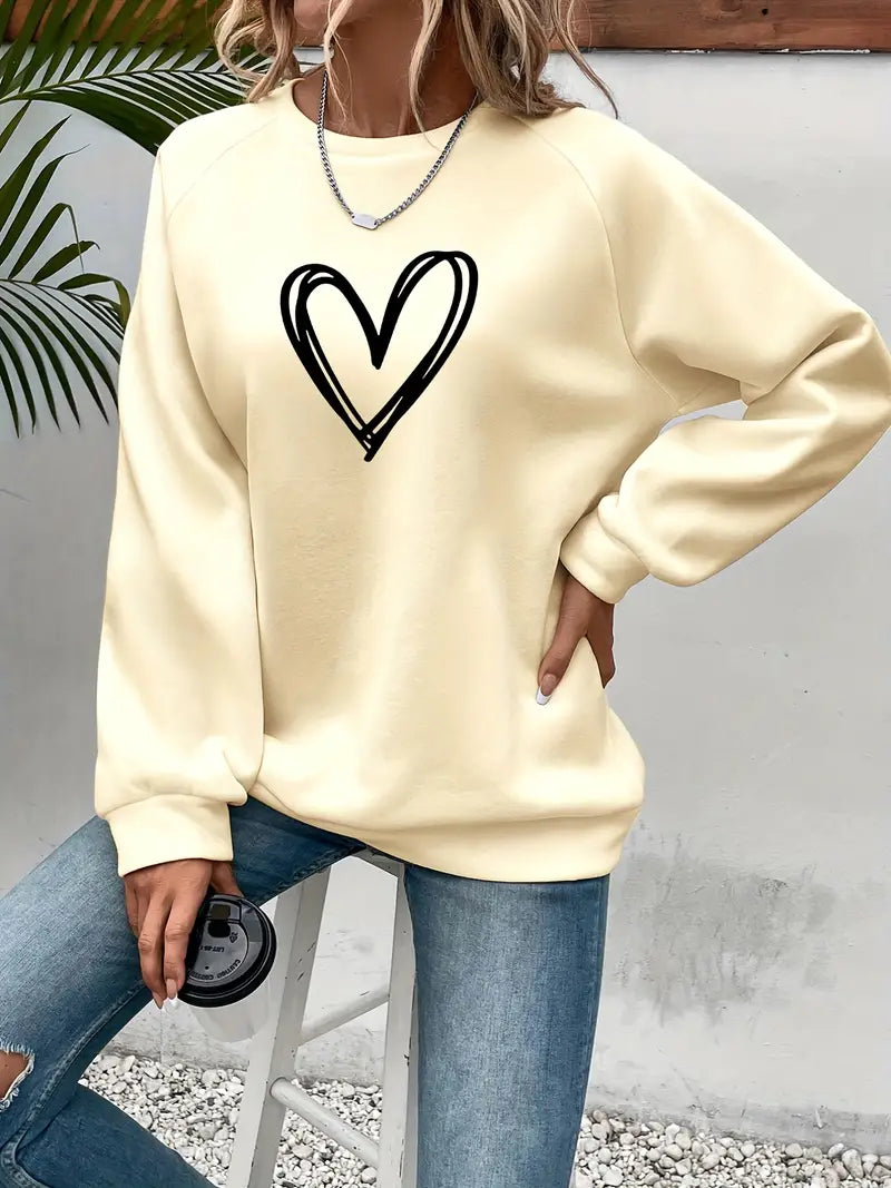 Azula Heart Print Sweater