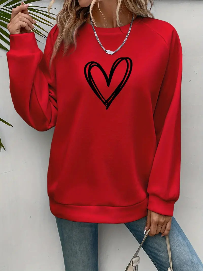 Azula Heart Print Sweater