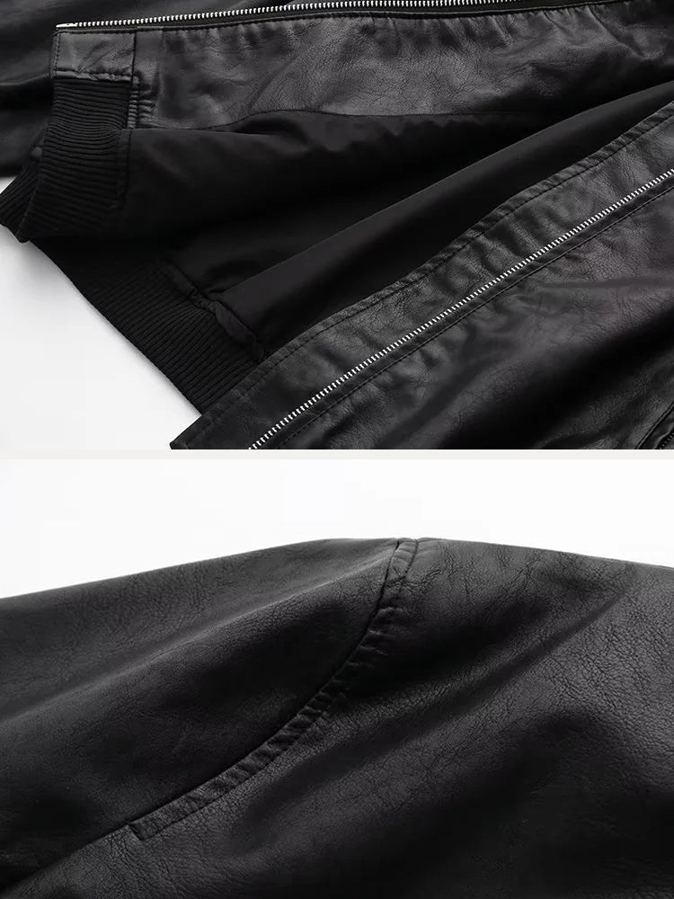 Luna Classic Leather Bomber Jacket