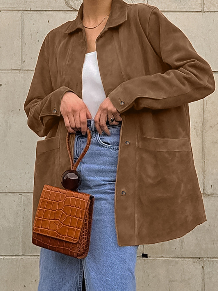 Azura Oversized Suede Jacket