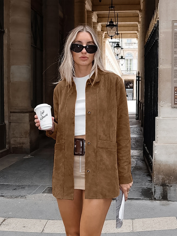 Azura Oversized Suede Jacket