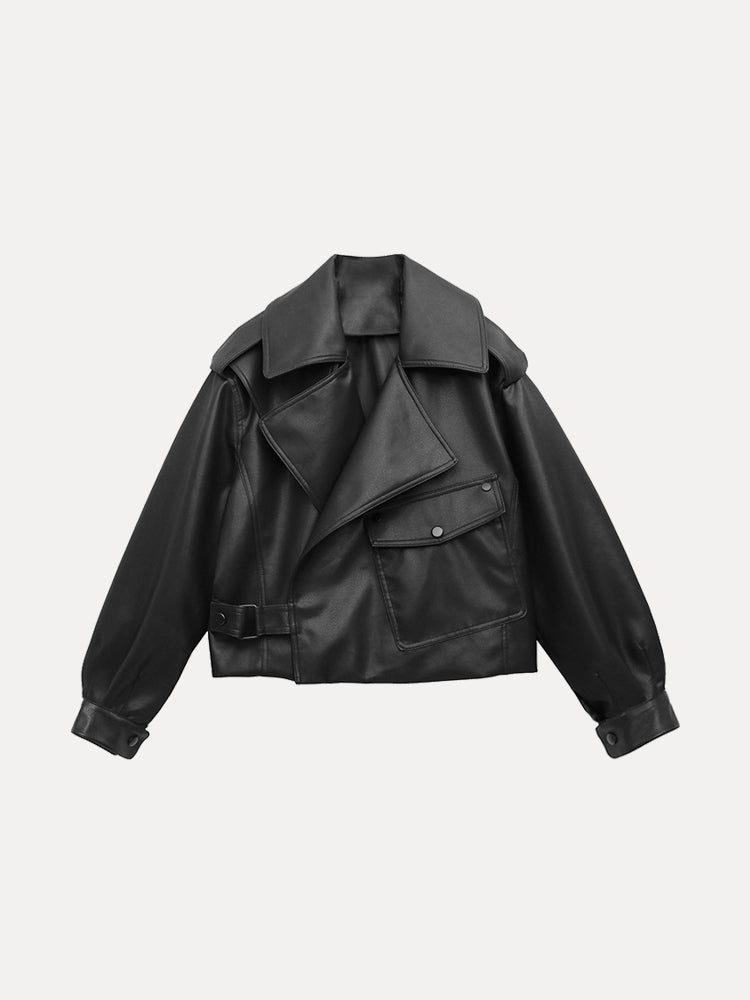 Double Moto Faux Leather Jacket