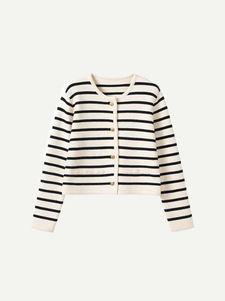 Emilia Striped Sweater Cardigan