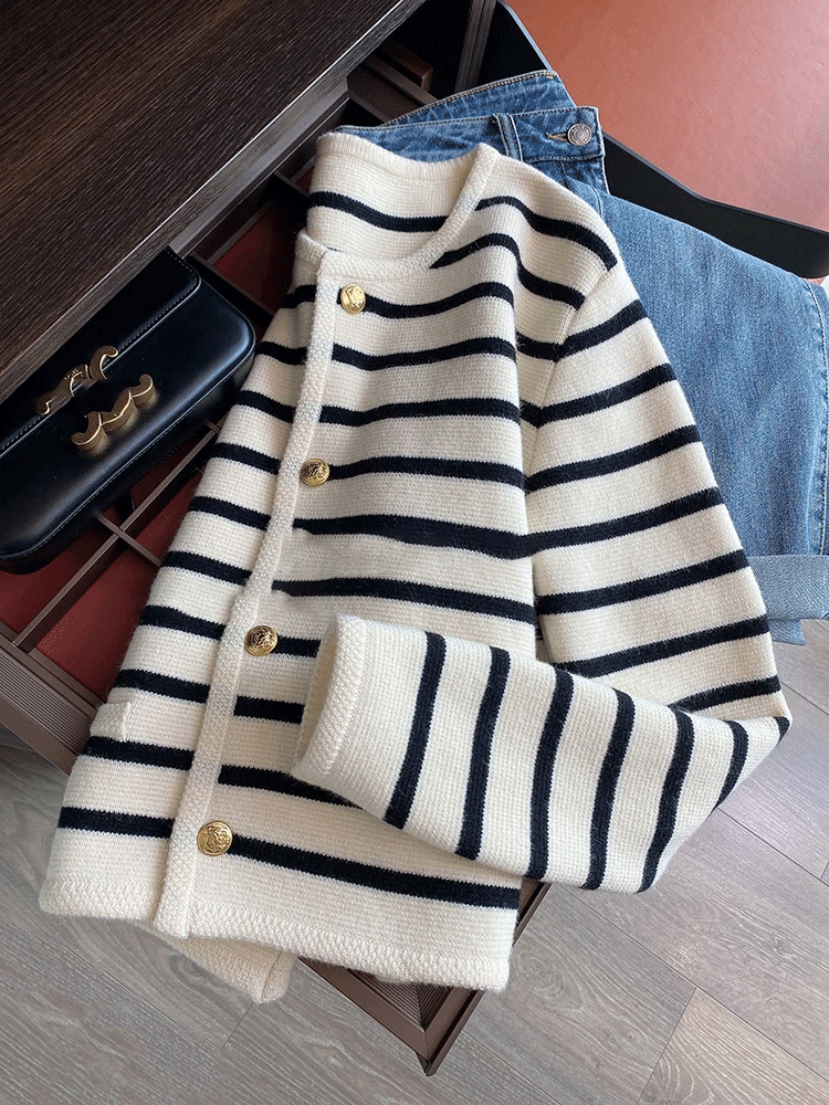 Emilia Striped Sweater Cardigan