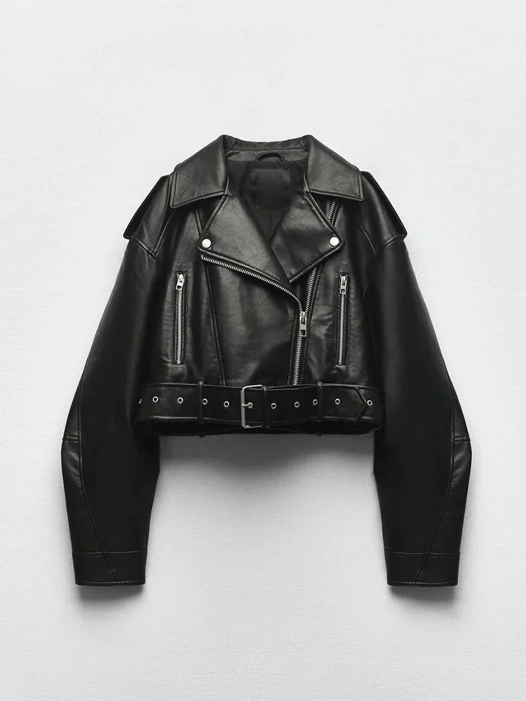 Classic Moto Faux Leather Jacket