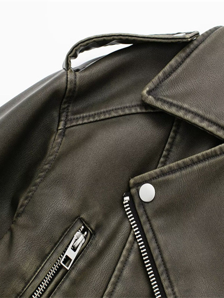 Classic Moto Faux Leather Jacket