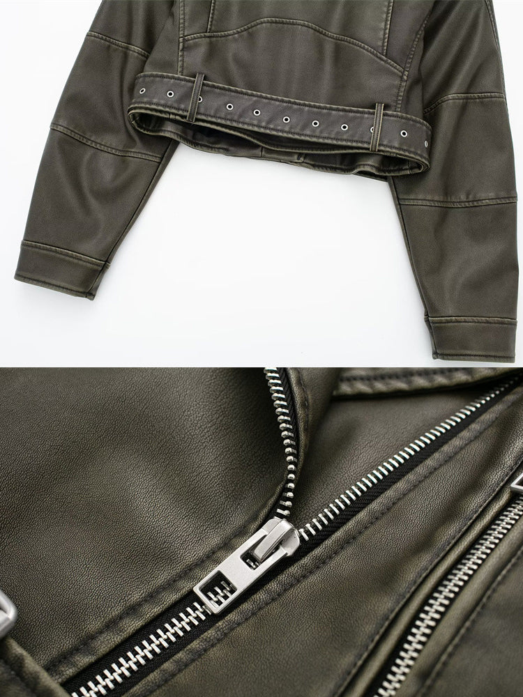 Classic Moto Faux Leather Jacket