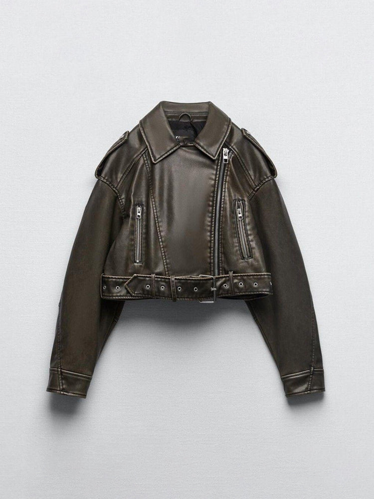 Classic Moto Faux Leather Jacket