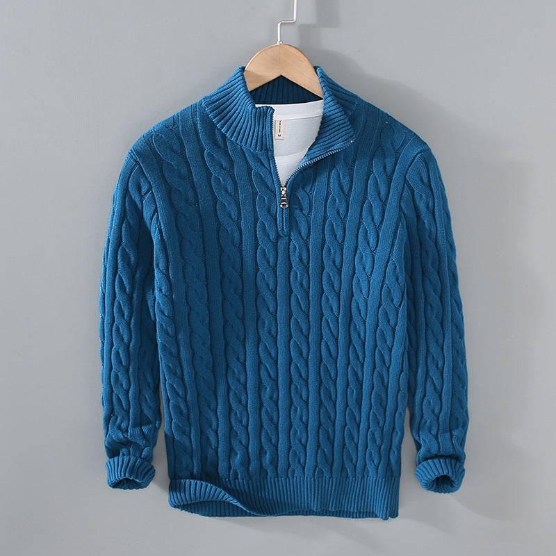 Oliver Cable Knit Quarter Zip Sweater