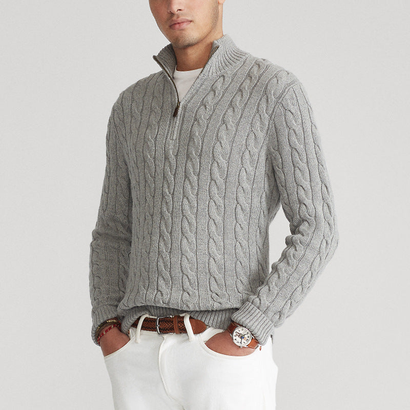 Oliver Cable Knit Quarter Zip Sweater