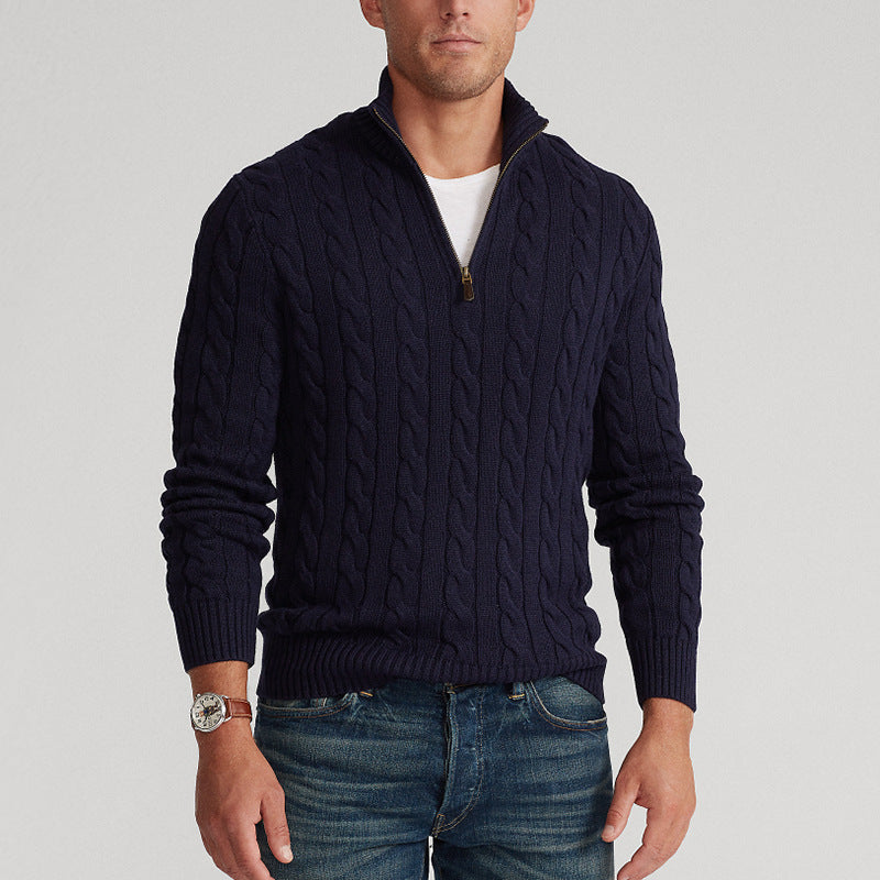 Oliver Cable Knit Quarter Zip Sweater