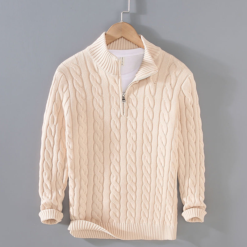 Oliver Cable Knit Quarter Zip Sweater