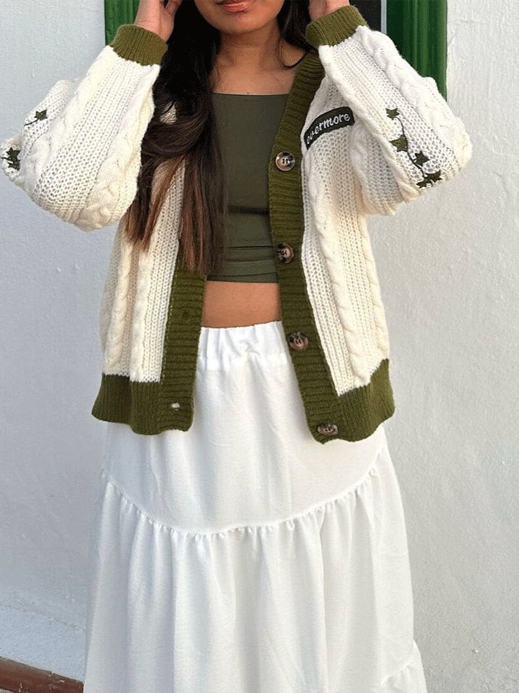 Mystic Embroidery Cardigan Sweater