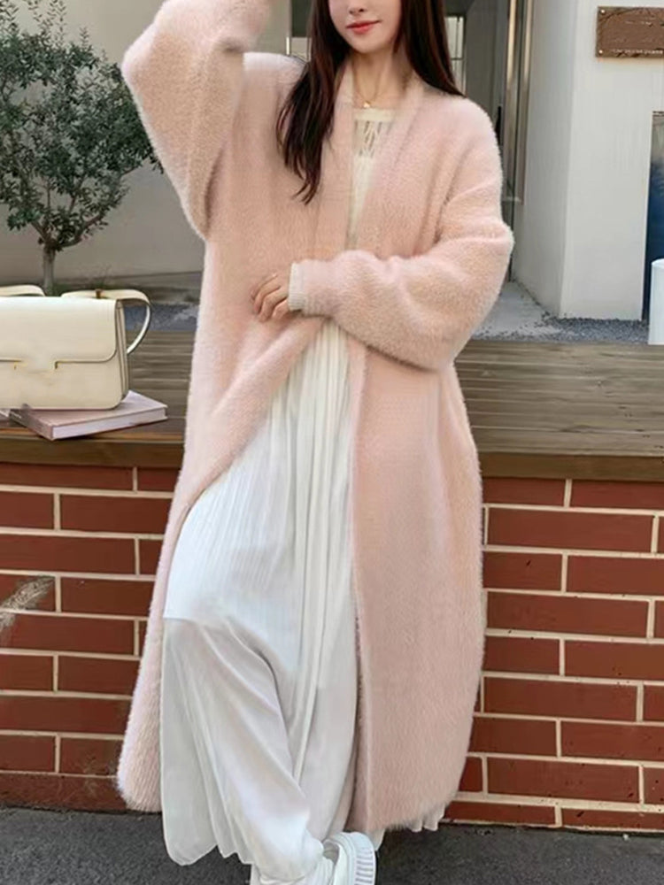 Olivia Fluffy Long Cardigan