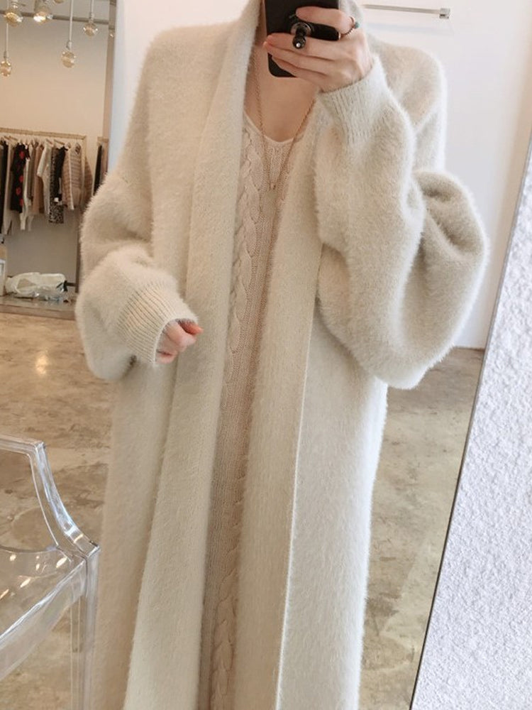 Olivia Fluffy Long Cardigan