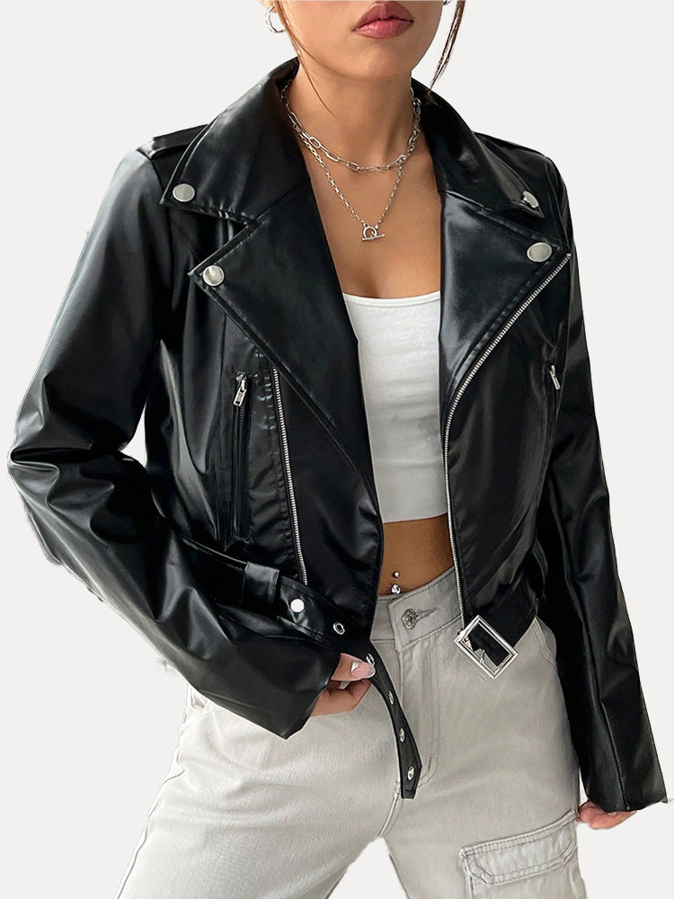 Classic Moto Faux Leather Jacket