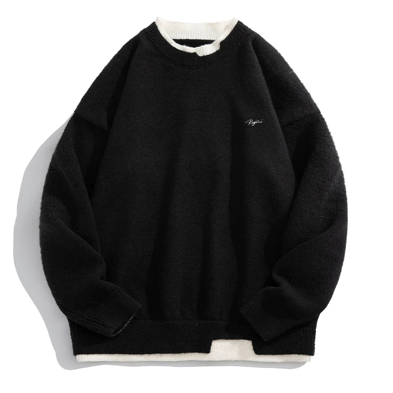 Conor Two-Piece Thick Knitted Sweater Pullover