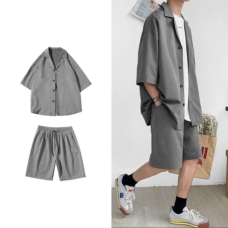 Eazy Relaxed Oversized Shirt and Shorts Set