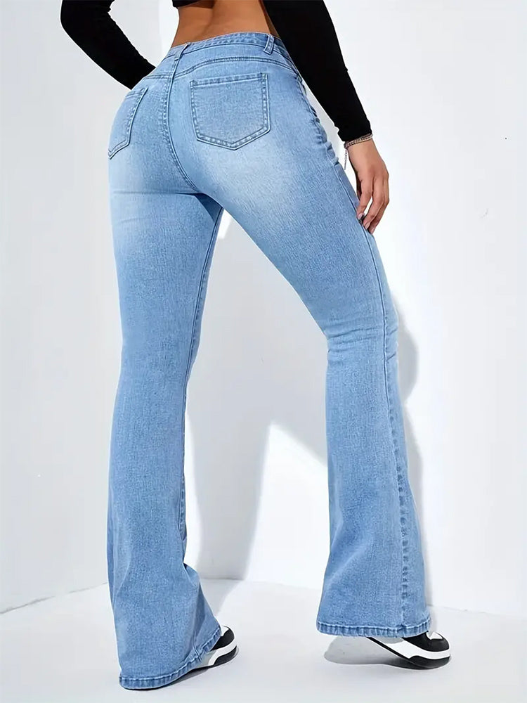 Classic Women's Medium Stretch Flared Jeans