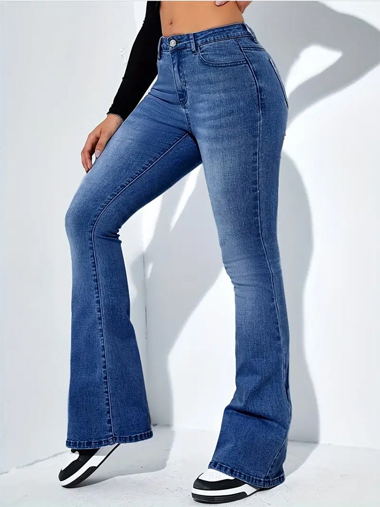 Classic Women's Medium Stretch Flared Jeans