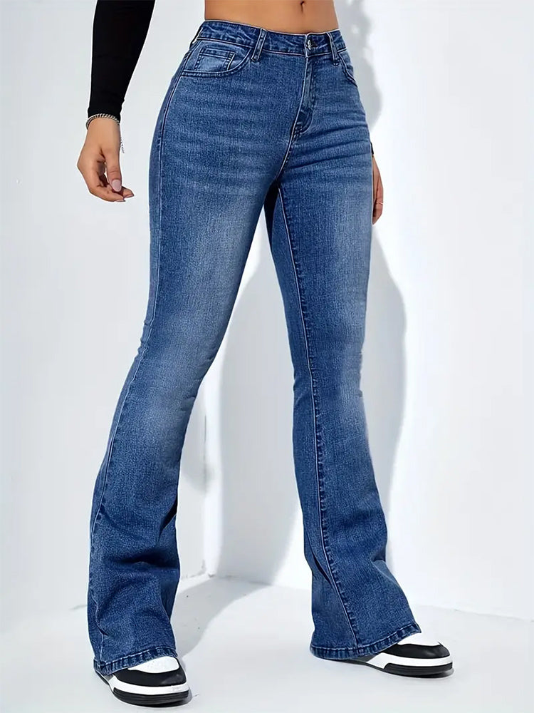 Classic Women's Medium Stretch Flared Jeans