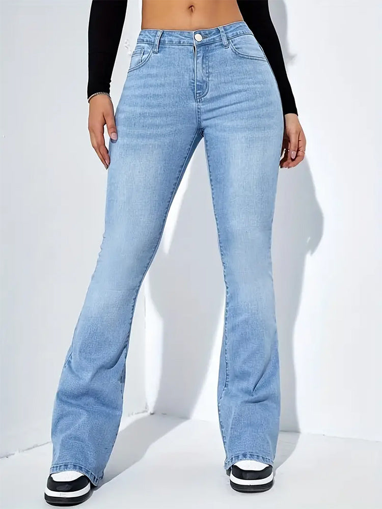 Classic Women's Medium Stretch Flared Jeans