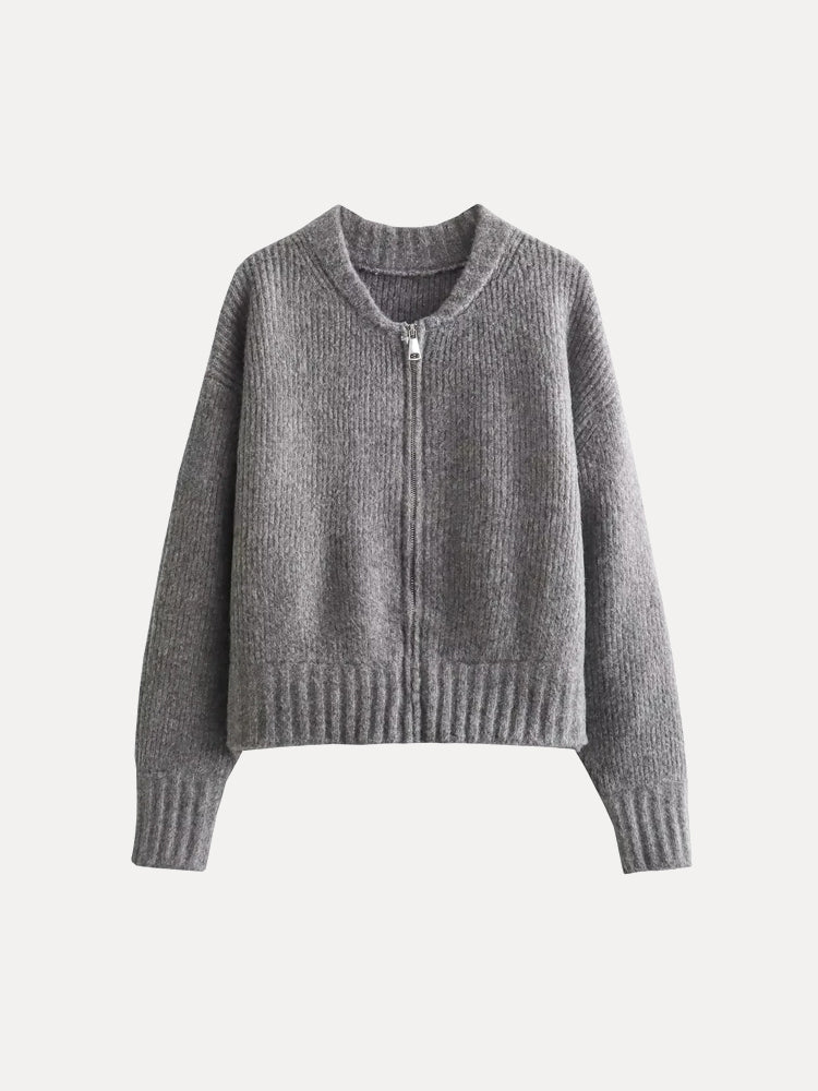 Azuli Zipper Sweater Cardigan