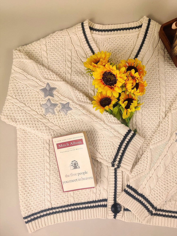 Vintage Embroidery Star Sweater