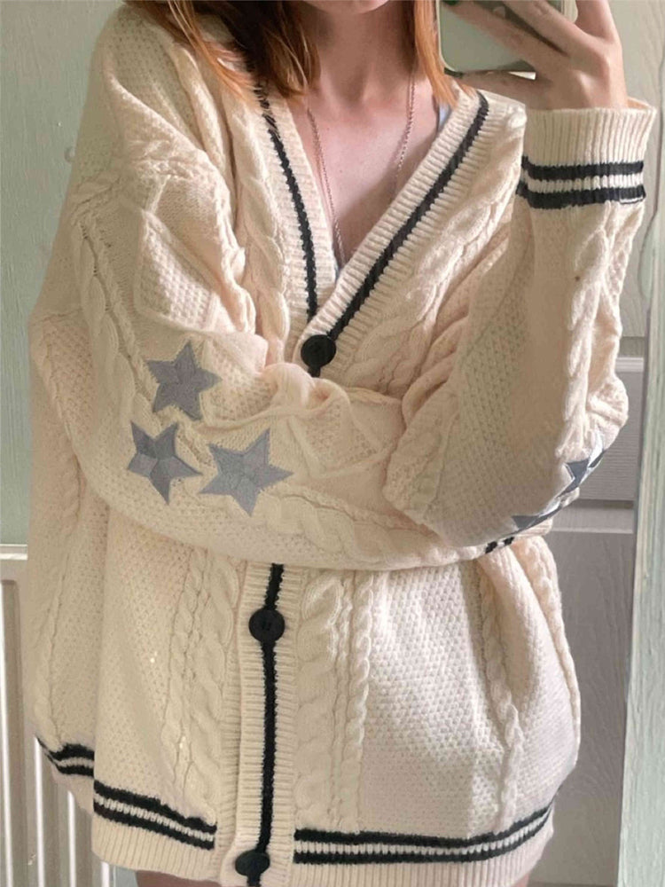 Vintage Embroidery Star Sweater