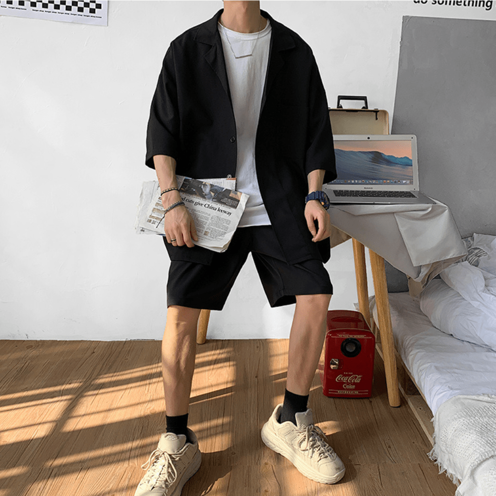 Eazy Relaxed Oversized Shirt and Shorts Set