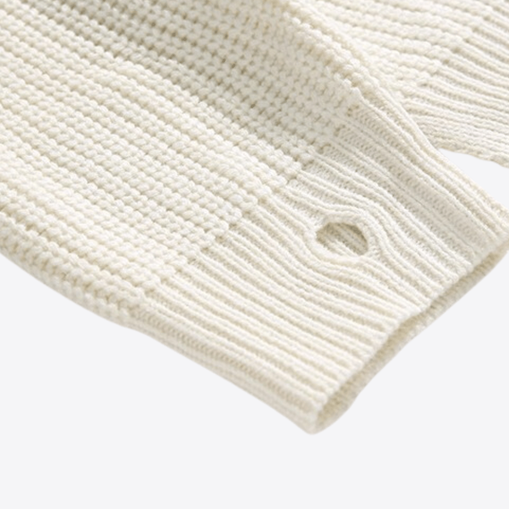 Bizra Ribbed Crew Neck Sweater